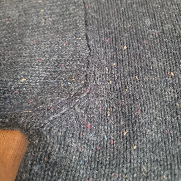 Cotton Traders Fully knit American Flag sweater, grey, Size Large, wool blend - Picture 7 of 7